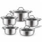 Tri-ply stainless steel pot