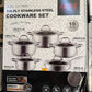 Tri-ply stainless steel pot